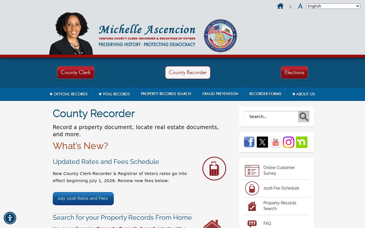 Ventura County people search Recorder gateway