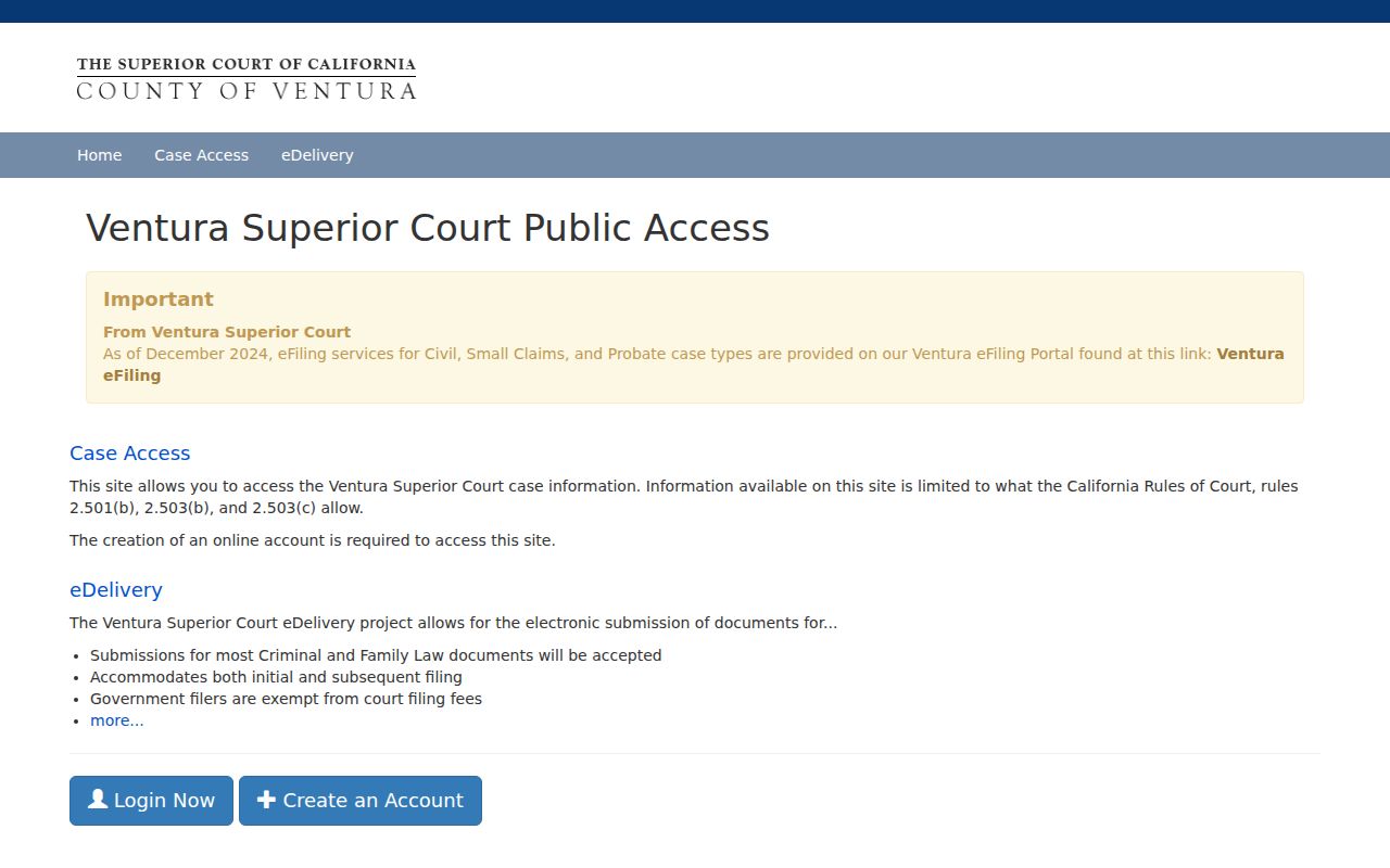 Ventura County people search civil probate portal